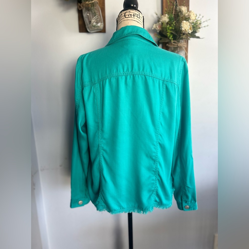 Chico’s Blazer Jacket Raw Hem Simple Basic Effort… - image 4